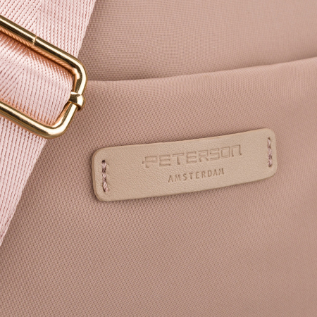 Geantă de damă din nylon roz cu fermoar și clemă magnetică - Peterson PTR-PTN JN-15-0351 PINK [8]