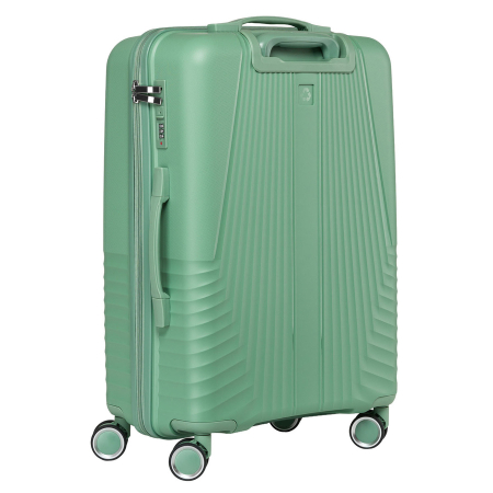 Valiză de călătorie medie verde cu mâner telescopic și roți pivotante - Peterson PTR-PTN PP-09-W-M-1495 G [1]