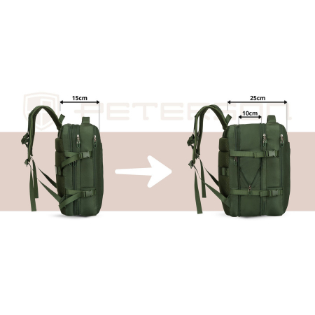 Rucsac de călătorie verde cu spațiu pentru laptop și port USB - Peterson PTR-PTN 24421-5111 GREEN [8]