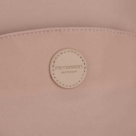 Rucsac mic de damă din nailon și piele ecologică roz - Peterson PTR-PTN JN-17-0436 PINK [14]