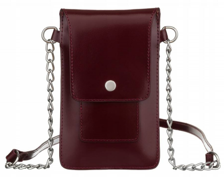 Mini poseta-portofel din piele naturala - 4U Cavaldi PTR-1642-SB-4738 CHERRY [1]