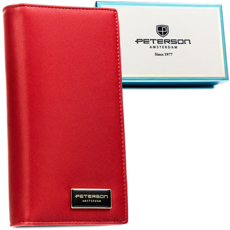 Portofele Dama - Portofel din piele pentru femei Peterson PTR-PTN PS1431-HNL RED