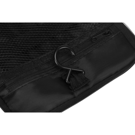 Geantă sintetică neagră pentru cosmetice de călătorie cu maner și închidere cu fermoar - Peterson PTR-PTN KOS-H-01-6813 BL [12]