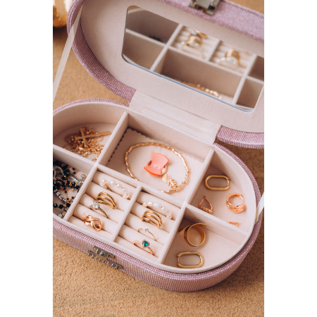 Cutie de bijuterii roz cu oglindă încorporată - Peterson PTR-PTN SZK-12-5967 PINK [6]