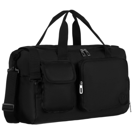 Geantă de voiaj sport din poliester negru cu curea de umăr - Peterson PTR-PTN 23032-8243 BLACK [1]