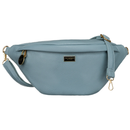 Geantă sport la modă albastră pentru femei, tip borseta, de umăr sau crossbody, confecționată din piele ecologică Peterson PTR-PTN SSY-2-F19 BLUE [1]
