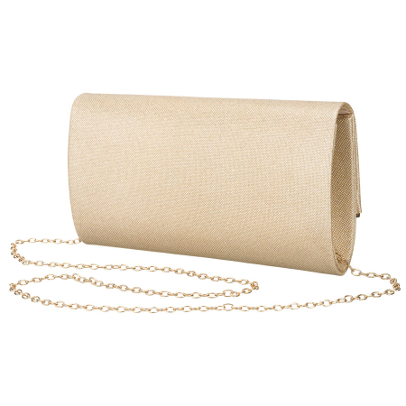 Geantă de damă elegantă, aurie, din material sintetic, cu închidere cu clip magnetic - Rovicky PTR-R-XS028-2-0610 GOLD [2]