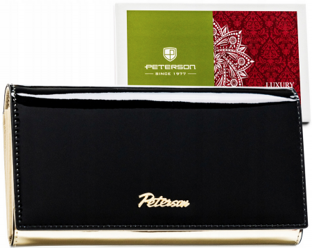 Portofele Dama - Portofel dama din piele naturala Peterson PTR-PTN 1N-411-6723 BL