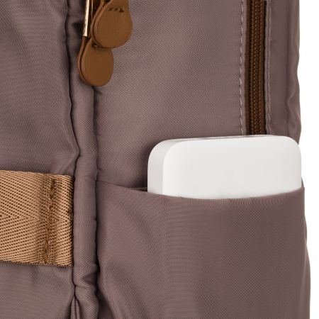 Rucsac bej pentru femei din nailon cu bretele reglabile - Peterson PTR-PTN JN-09-0061 BEIGE [17]