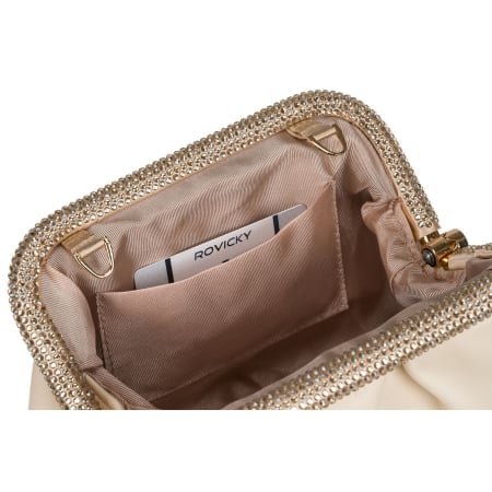 Geantă tip clutch bej pentru femei, din piele ecologică, suspendată pe un lanț - Rovicky PTR-R-XS020-4160 BEIGE [7]