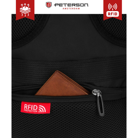 Rucsac negru de călătorie, perfect pentru bagajul de mână - Peterson PTR-PTN GAWRON-4-9614 BL [26]