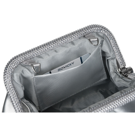 Geantă de damă elegantă, argintie, din piele ecologică - Rovicky R-XS020-4184 SILVER [5]