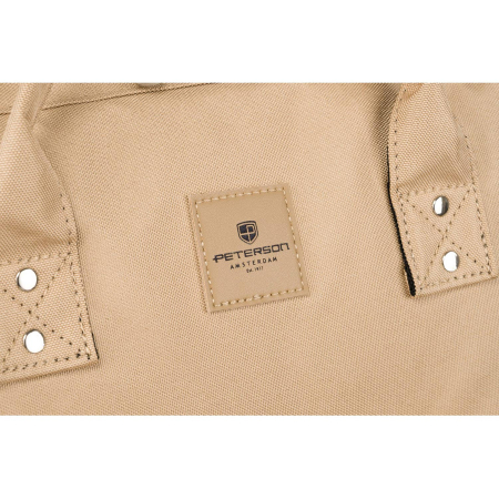 Rucsac multifunctional pentru mamici cu buzunare cu fermoar de culoare bej - Peterson PTR-PTN MB1-5978 BEIGE [3]
