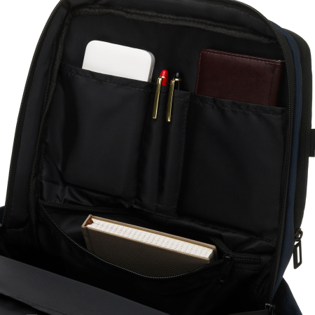 Rucsac de călătorie bleumarin din poliester cu compartiment pentru laptop și bretele reglabile - Peterson PTR-PTN HY241-7031 NAVY [26]