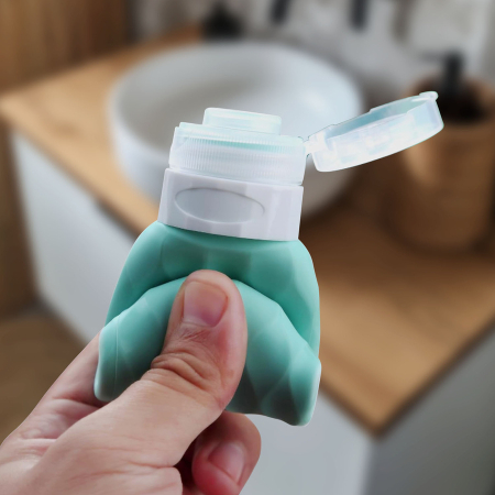 Bidon de călătorie din silicon în nuanțe de verde - Peterson PTR-SBP-90-SET4-0450 GRE [5]