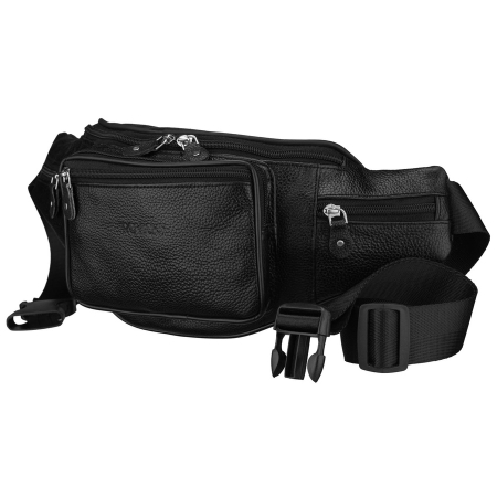 Geantă bărbătească din piele neagră cu închidere cu fermoar, compartiment unic - Rovicky PTR-R-3011-CLB-1807 BLAC [2]