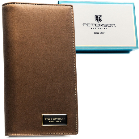 Portofele Dama - Portofel din piele pentru femei Peterson PTR-PTN PS1431-HNL BROWN