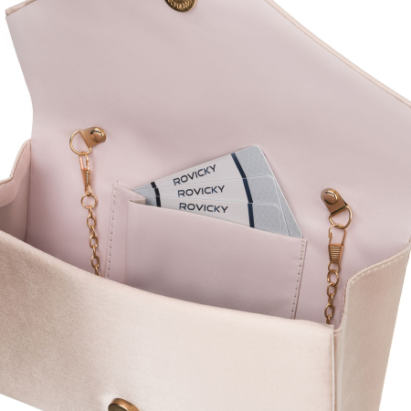Geantă mică de damă din material sintetic, de culoare bej - Rovicky PTR-R-XS030-3-0894 BEIGE [5]
