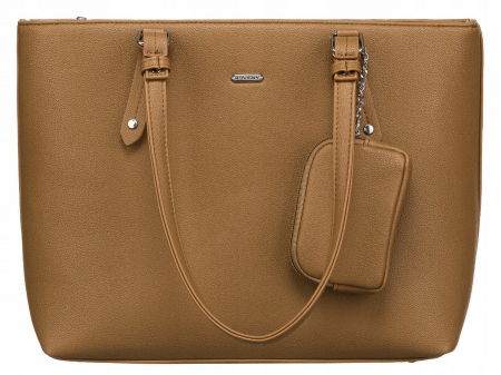 Geantă shopper damă din piele ecologică cu o posetă suplimentară - Rovicky PTR-R-072-01-0287 BEI [1]