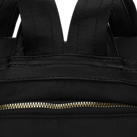 Rucsac negru de damă din nailon și piele ecologică cu bretele reglabile - Peterson PTR-PTN JN-12-0191 BLACK [19]