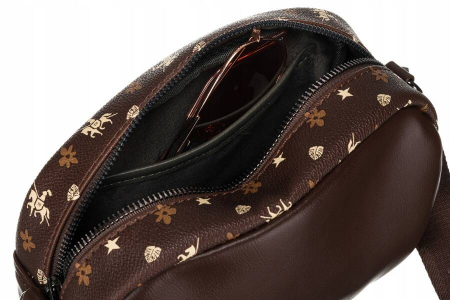 Geanta messenger de dama mica din piele ecologica - David Jones PTR-6875-1 BRO [5]