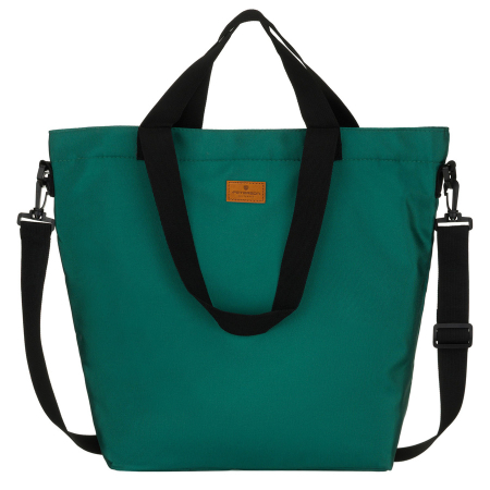  Handbags - Geantă mare de damă, din poliester, verde închis, cu mânere și curea detașabilă - Peterson PTR-PTN TZ15605D-1006 D.