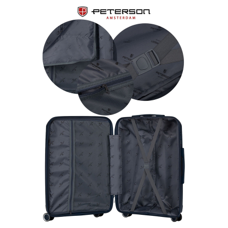 Valiză mare din polipropilenă, bleumarin, cu roți pivotante - Peterson PTR-PTN HPP-01-W-L-1747 [10]