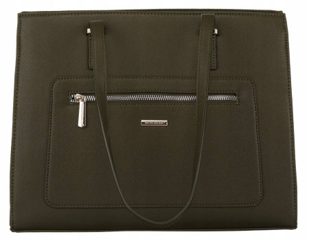 Geanta de mana mare de dama din piele ecologica - David Jones PTR-CH21081 KHAKI [1]