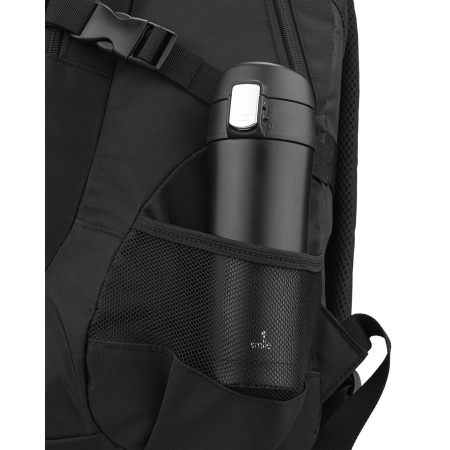 Rucsac spațios din poliester negru, cu compartiment pentru laptop și retractor - Peterson [16]