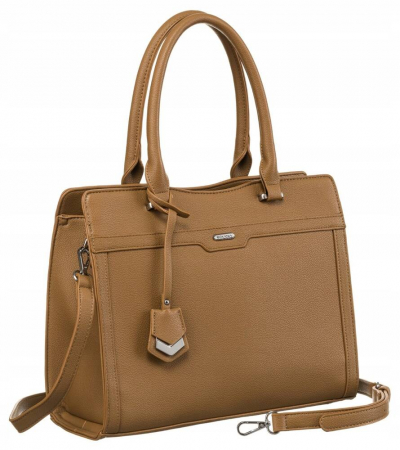 Ubrania i akcesoria  - Geanta shopper de dama eleganta, incapatoare, din piele ecologica - Rovicky R-072-02-0324 BEI