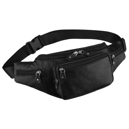 Accesorii Barbati - Geantă bărbătească din piele neagră cu închidere cu fermoar, compartiment unic - Rovicky PTR-R-3011-CLB-1807 BLAC