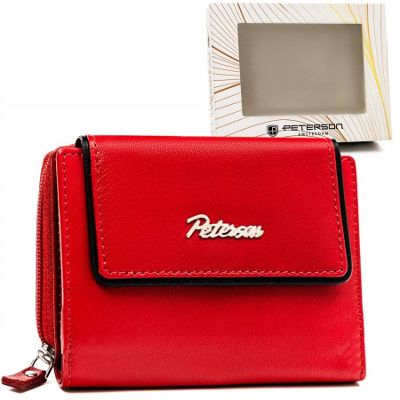 Portofele Dama - Portofel dama din piele naturala Peterson PTR-PTN KA-26-9580 RED/B