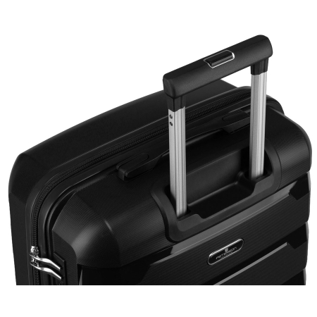 Valiză de cabină din polipropilenă neagră cu mâner telescopic extensibil și roți pivotante - Peterson PTR-PTN HPP-01-W-S-1761 [7]