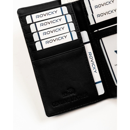 Portofel din piele naturala pentru femei Rovicky PTR-RH-23-1-RS BLACK [7]