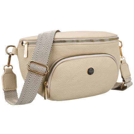 Genti Dama - Geantă elegantă de damă din piele ecologică - Peterson PTR-PTN MIS-01-3544 BEIG