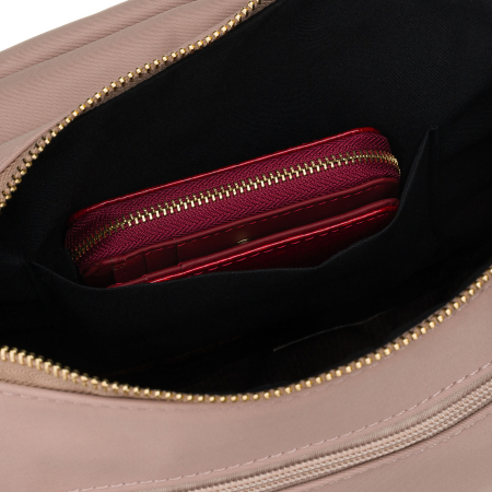 Geantă de damă roz din nailon cu închidere cu fermoar - Peterson PTR-PTN JN-14-0313 PINK [11]