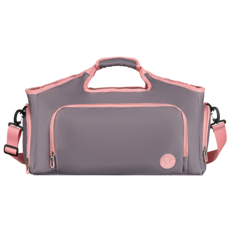 Geantă de călătorie spațioasă, gri-roz, pentru weekend, cu compartiment termic pentru încălțăminte - Peterson PTR-PTN 24480 GRAY-PINK [1]