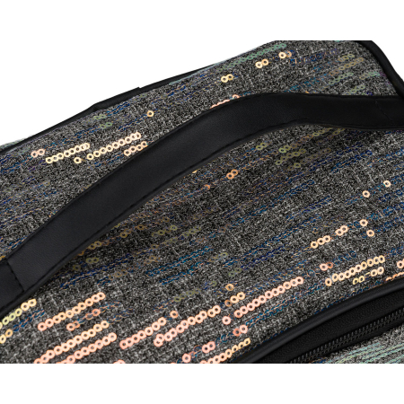 Geantă cosmetică de călătorie din material sintetic negru, decorată cu paiete - Peterson PTR-PTN KOS-DA-18-3545 B [5]