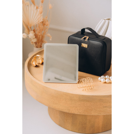 Cutie de bijuterii neagră din piele ecologică, închisă cu fermoar - Peterson PTR-PTN SZK-10-7818 BLAC [2]