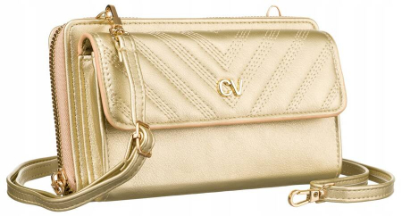 Genti Dama - Mini poseta-portofel 2in1 cu, curea detasabila - 4U Cavaldi PTR-M-11-1262 GOLD