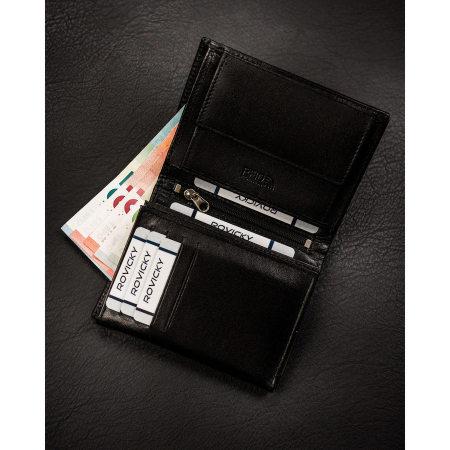 Portofel din piele naturala pentru barbati Ronaldo PTR-RM-03-BDF-BL BLACK [5]