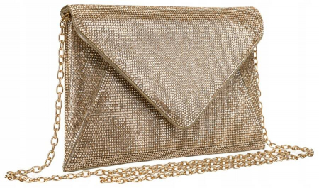 Oferte Speciale - Geantă clutch de damă elegantă pe lant - Peterson PTR-PTN XS101-8702 GOLD