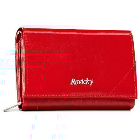  Wallets & Money Clips - Portofel clasic de damă din piele naturală - Rovicky PTR-R-RD38-GCL-BL RED