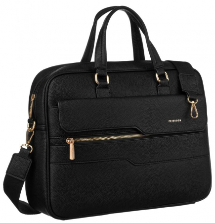 Genti Dama - Geanta laptop dama din piele ecologica - Peterson PTR-PTN 8100-9626 BL