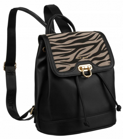Preferintele clientilor - Genti si Rucsacuri ❤️ - Rucsac urban de dama cu clips din piele ecologica - David Jones PTR-6865-3 BL