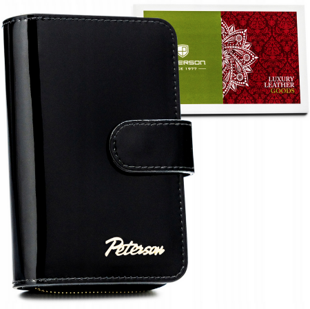 Portofele Dama - Portofel dama din piele naturala Peterson PTR-PTN 1N-602-6907 BL