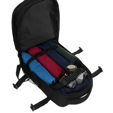 Rucsac de călătorie negru din poliester, perfect pentru bagajul de mână - Peterson PTR-PTN BIELIK-6491 BLAC [7]