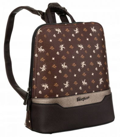 Preferintele clientilor - Genti si Rucsacuri ❤️ - Rucsac elegant de dama din piele ecologica - David Jones PTR-6866-2 D.BRO