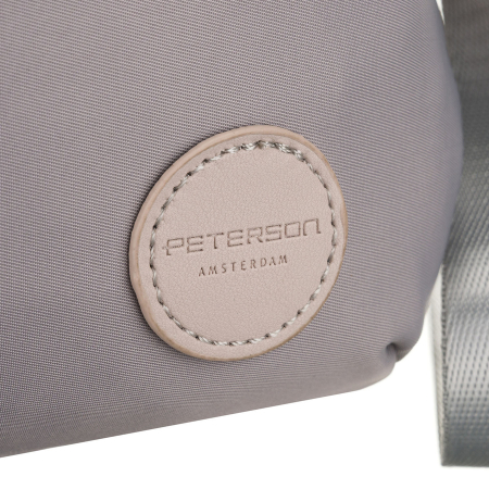 Geantă de damă gri din nailon cu închidere cu fermoar - Peterson PTR-PTN JN-13-0269 GRAY [10]