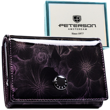 Portofele Dama - Portofel dama din piele naturala Peterson PTR-PTN PS445-FDS PURPLE